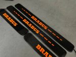 Brabus Carbon Door Sills LED for Mercedes G Class W463A W464 W465 G63 G500 Orange Illuminated Plates 2018+ - Image 3