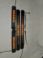 Brabus Carbon Door Sills LED for Mercedes G Class W463A W464 W465 G63 G500 Orange Illuminated Plates 2018+ - Image 9