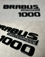 Brabus 1000 Masterpiece Rear Trunk Badge Set for Mercedes S Class W223 Black Emblems Luxury Styling Kit