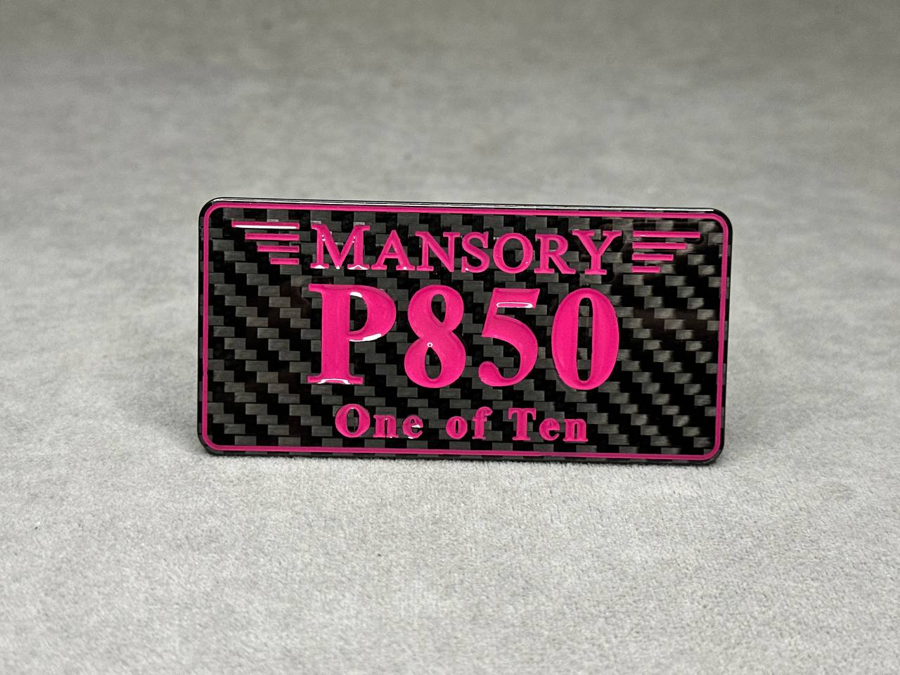 Tail carbon emblem Pink Mansory P850 perfomance for G class Badge w463A w465 - Image 1