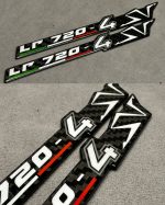 Lamborghini Aventador LP720-4 SV Carbon Fiber Side Fender Emblems Badge Set Pair Left Right