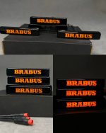 Led emblems Orange Brabus set Grille and Fender for Mercedes G class g63 g700 g800 w465