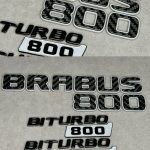 Badges Brabus 800 Set Gray Carbon Mercedes-Benz G Class W464 GT GLS GLC