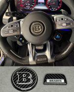 Brabus Carbon emblems badge set for AMG steering wheel 2018-2026 g63 s63 c63 e63 GLE GLS