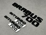 Brabus biturbo 700 Emblem Logo Set White and Black metal made for Mercedes Benz - Image 3