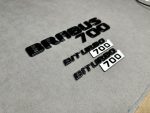 Brabus biturbo 700 Emblem Logo Set White and Black metal made for Mercedes Benz - Image 4