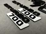 Brabus biturbo 700 Emblem Logo Set White and Black metal made for Mercedes Benz - Image 5
