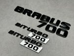 Brabus biturbo 700 Emblem Logo Set White and Black metal made for Mercedes Benz - Image 7