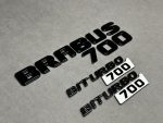 Brabus biturbo 700 Emblem Logo Set White and Black metal made for Mercedes Benz - Image 8