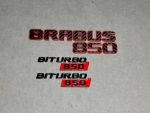 Badges Brabus 850 Set Red Carbon Mercedes-Benz G Class W464 W463A GT GLS GLC